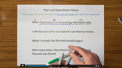 Main and Subordinate Clauses